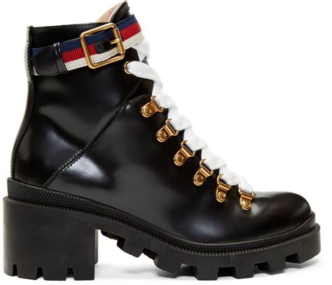 gucci black leather sylvie boots|gucci thigh high boots sale.